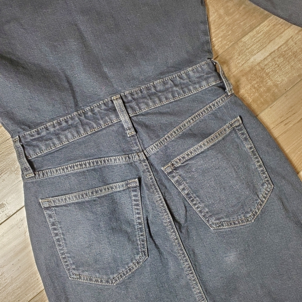 NWT Universal Thread Long Sleeve Black Wash Denim Maxi Dress Women's Size 0 - Picture 15 of 16